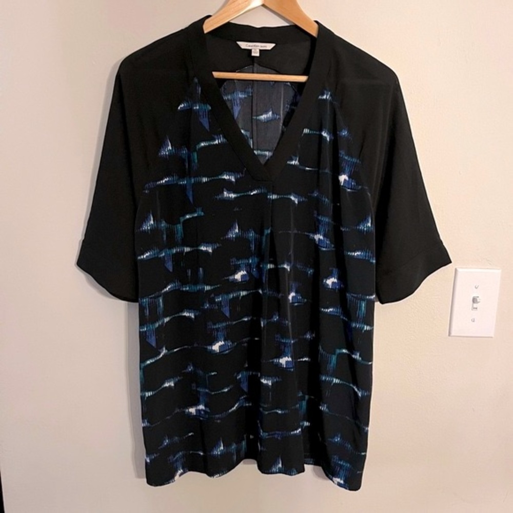 Calvin Klein Jeans Blue & Black Blouse, Size XL